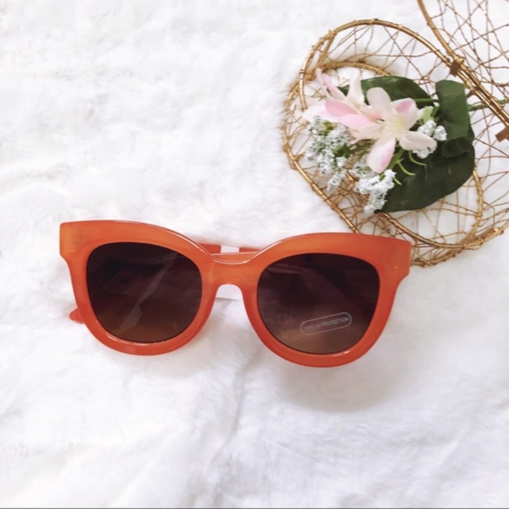 LOFT Apricot Pink Pastel Cateye Sunglasses - Picture 3 of 8